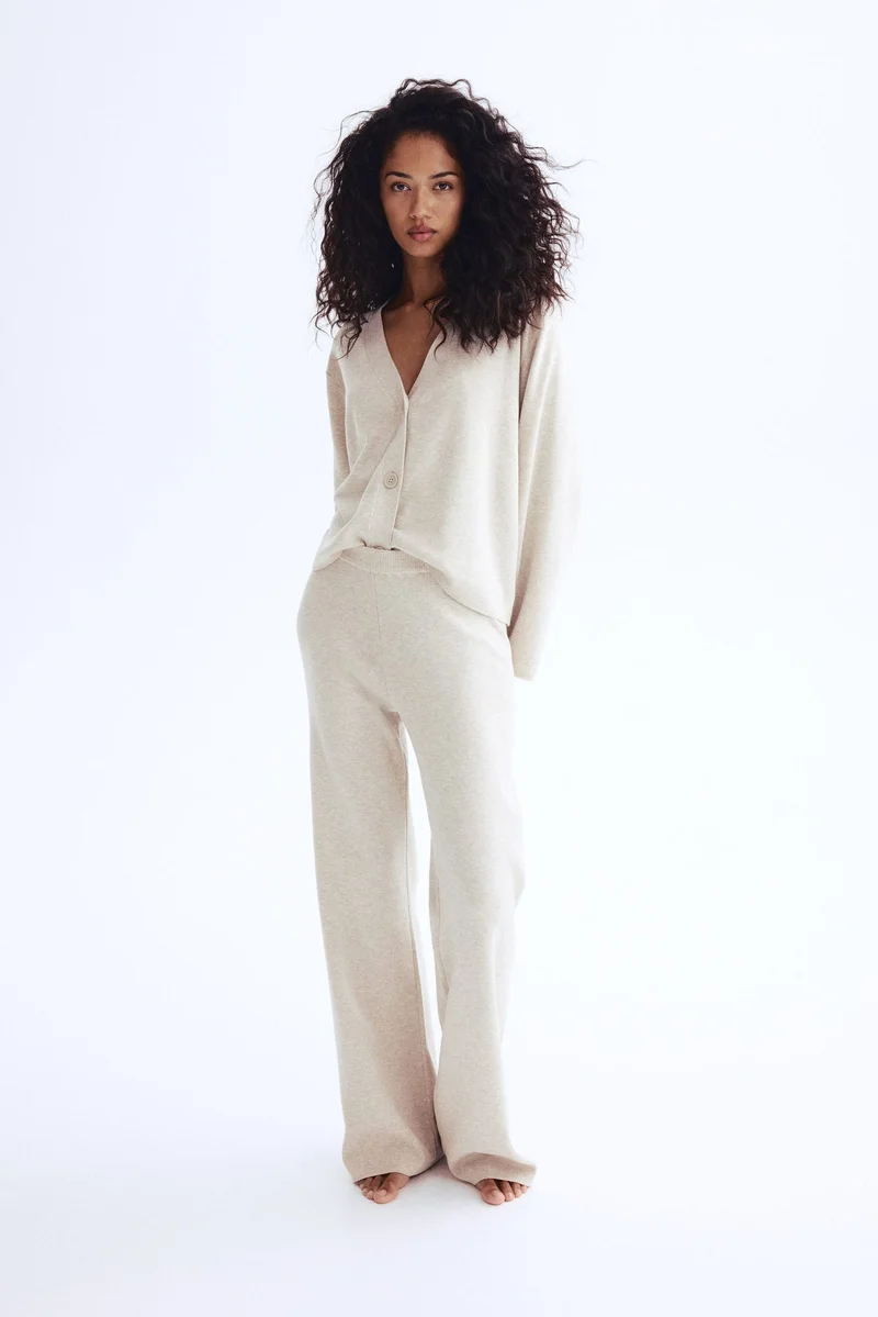 H&M Wide fine-knit trousers