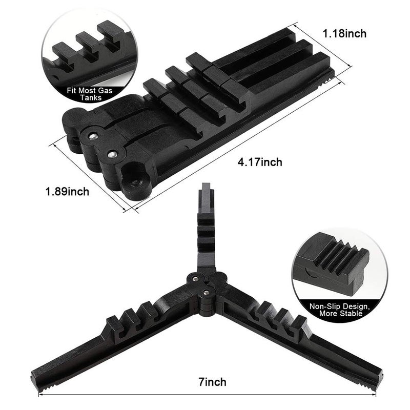 Caudblor Folding Universal Fuel Can Canister Stand, Caudblor Tripod Stabilizer for Camping Stoves, Upgrade Compact Butane Gas Tank Bracket, Plastic Cylinder Cartridge Holder, Footrest for Outdoor Hiking Stove - Image 2