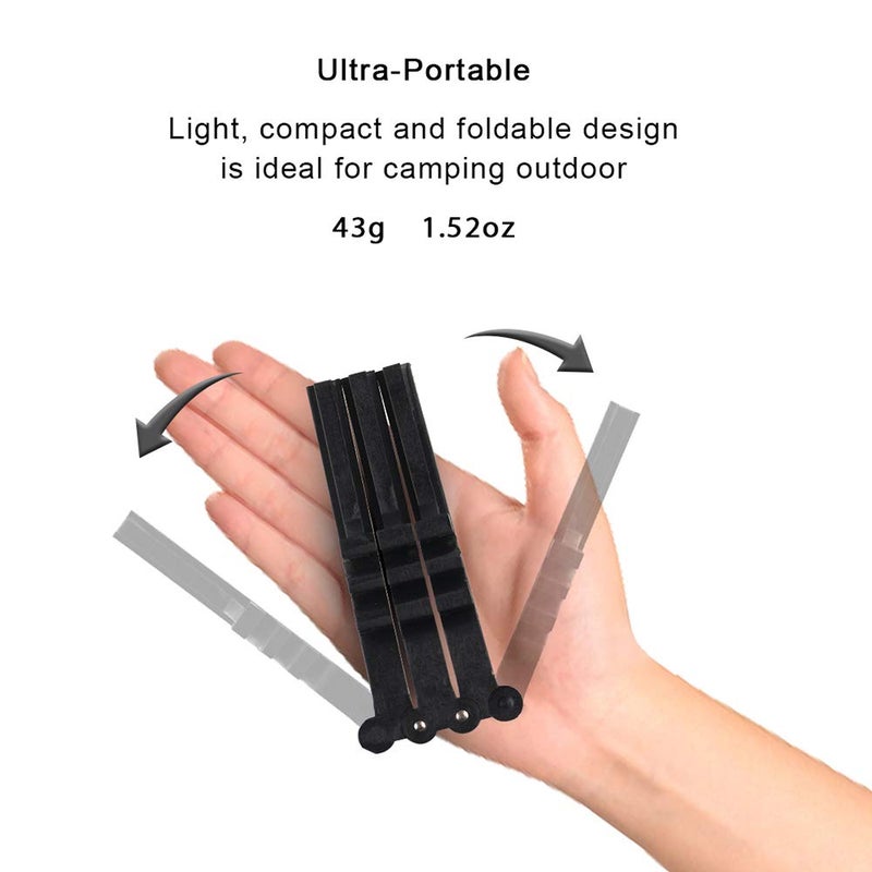 Caudblor Folding Universal Fuel Can Canister Stand, Caudblor Tripod Stabilizer for Camping Stoves, Upgrade Compact Butane Gas Tank Bracket, Plastic Cylinder Cartridge Holder, Footrest for Outdoor Hiking Stove - Image 3
