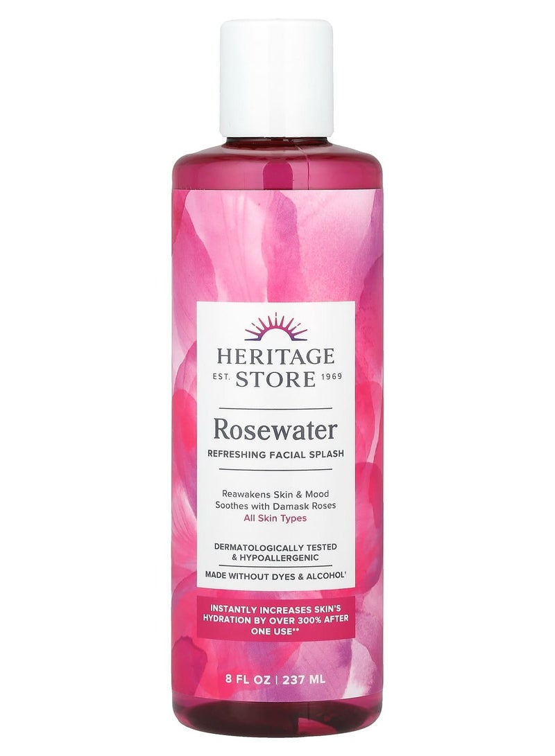 Heritage Store, Rosewater Refreshing Facial Splash, 8 fl oz (237 ml) - Image 1