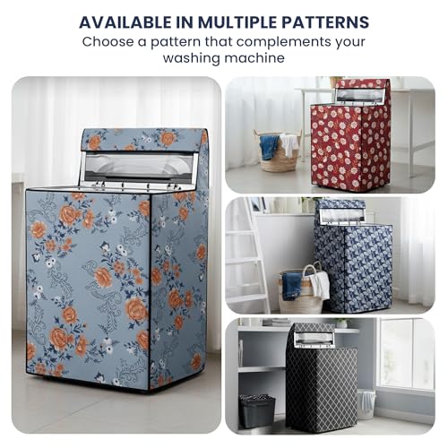Robustt Top Load Fully Automatic Washing Machine Cover for 6 kg, 6.5 kg, 7kg & 7.5 kg (Printed) | Waterproof & Dustproof Polyester Fabric with Zipper | Protection Cover | 59 x 59 x 86 cm - Image 4