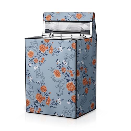 Robustt Top Load Fully Automatic Washing Machine Cover for 6 kg, 6.5 kg, 7kg & 7.5 kg (Printed) | Waterproof & Dustproof Polyester Fabric with Zipper | Protection Cover | 59 x 59 x 86 cm - Image 1