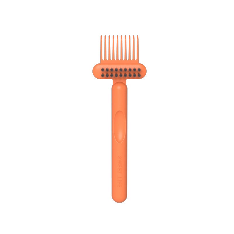 Generic Comb cleaning claw air cushion air bag comb cleaning brush cleaning artifact curling comb cleaner artifact Orange (comb brush 2 in 1) 