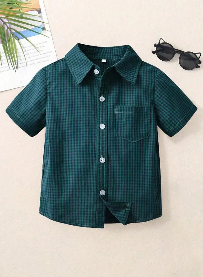 تايك تو بلوزة بأكمام قصيرة كاروهات