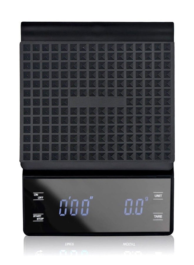 VOGMAX - Coffee scale with display, timer included, kitchen scale for cooking, roasting. Thermal insulation pad included - Image 1