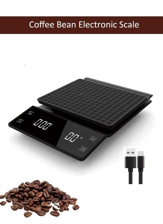 VOGMAX - Coffee scale with display, timer included, kitchen scale for cooking, roasting. Thermal insulation pad included - Image 1