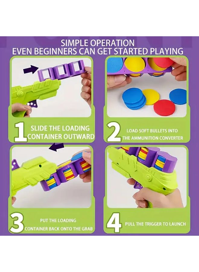 Purple Soft Bullet Launcher UFO Toy Outdoor Play Durable Plastic Gel Ball Blaster Gun - Image 3
