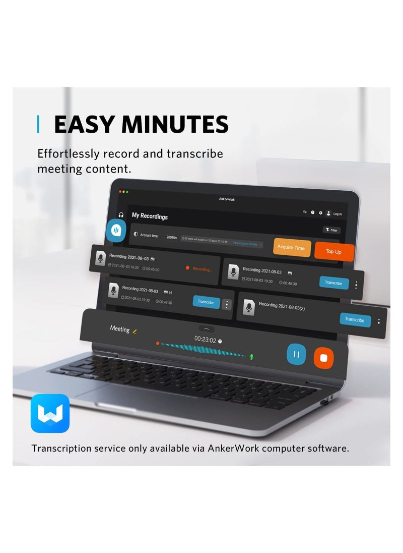 Anker - Anker PowerConf H500, Bluetooth Dual-Ear Headset with Microphone, Audio Recording and Meeting Transcription, AI-Enhanced Calls, Compatible with Video Conference Platforms, 24H Talk Time - Image 1