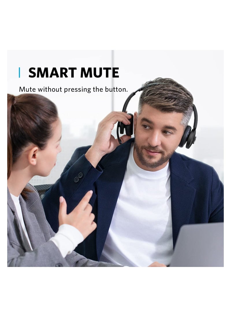 Anker - Anker PowerConf H500, Bluetooth Dual-Ear Headset with Microphone, Audio Recording and Meeting Transcription, AI-Enhanced Calls, Compatible with Video Conference Platforms, 24H Talk Time - Image 1