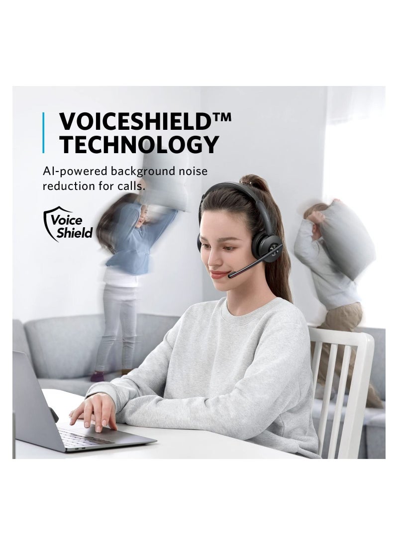 Anker - Anker PowerConf H500, Bluetooth Dual-Ear Headset with Microphone, Audio Recording and Meeting Transcription, AI-Enhanced Calls, Compatible with Video Conference Platforms, 24H Talk Time - Image 1
