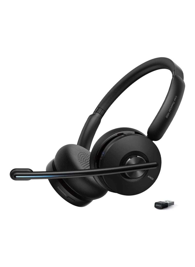 Anker - Anker PowerConf H500, Bluetooth Dual-Ear Headset with Microphone, Audio Recording and Meeting Transcription, AI-Enhanced Calls, Compatible with Video Conference Platforms, 24H Talk Time - Image 1