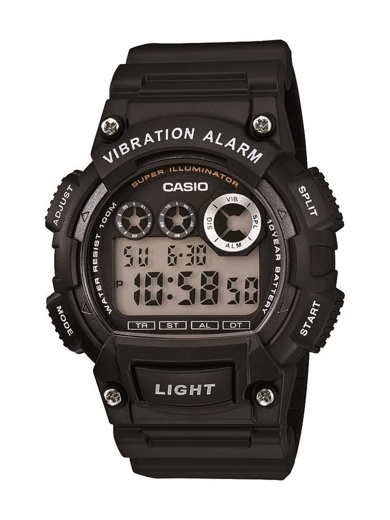 Casio W735H Series | Menâ€™s Digital Watch | 1/100 SEC Stopwatch | Countdown Timer | Super Illuminator LED Light | 100 M Water Resistance | Daily Alarm | Auto Calendar | Dual Time | 10 Yr Battery - Image 1