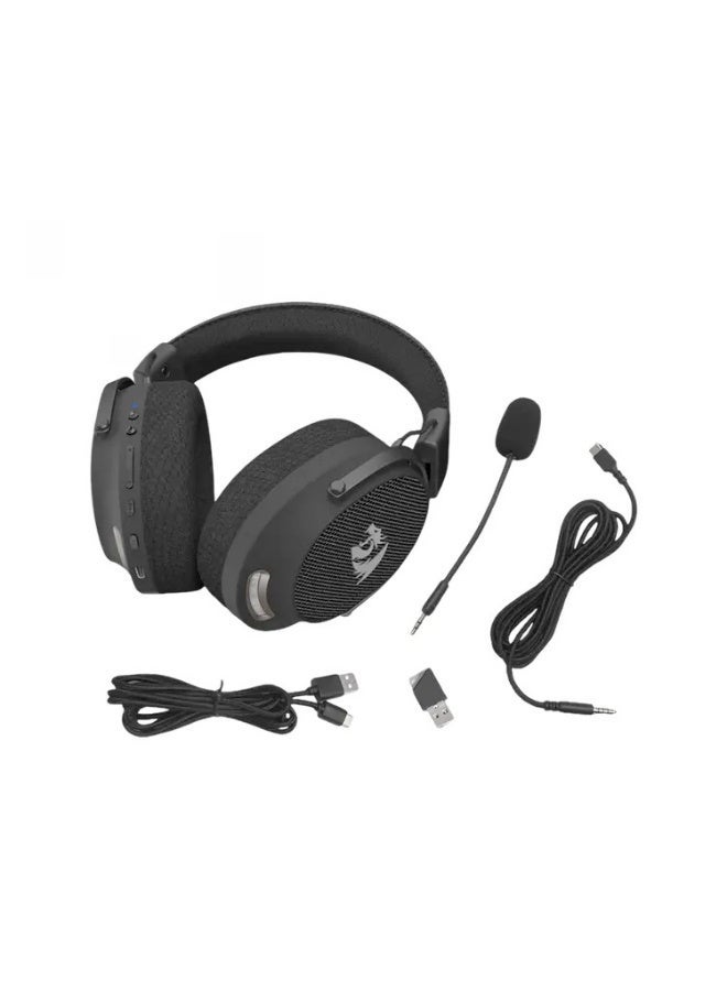 ريد REDRAGON H858 Arrow Carbon 4-Mode Wireless,Bluetooth, Wired USB, AUX 3.5 Gaming Headset, 7.1 Surround Sound, 53 mm Drivers - Image 5