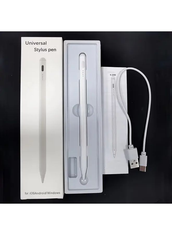 Universal Smart Touch Pen Black Rechargeable Tilt Sensing for Android iOS Phones Tablets - Image 1