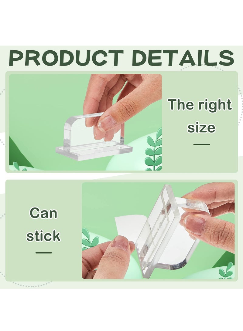 KASTWAVE 4 Pcs Aquarium Lid Handles Acrylic Clear Fish Tank Cover Handles Adhesive Tank Lid Replacement Handle for Aquarium Fish Tank Lid, 2.36 x 1.38 Inch - Image 3