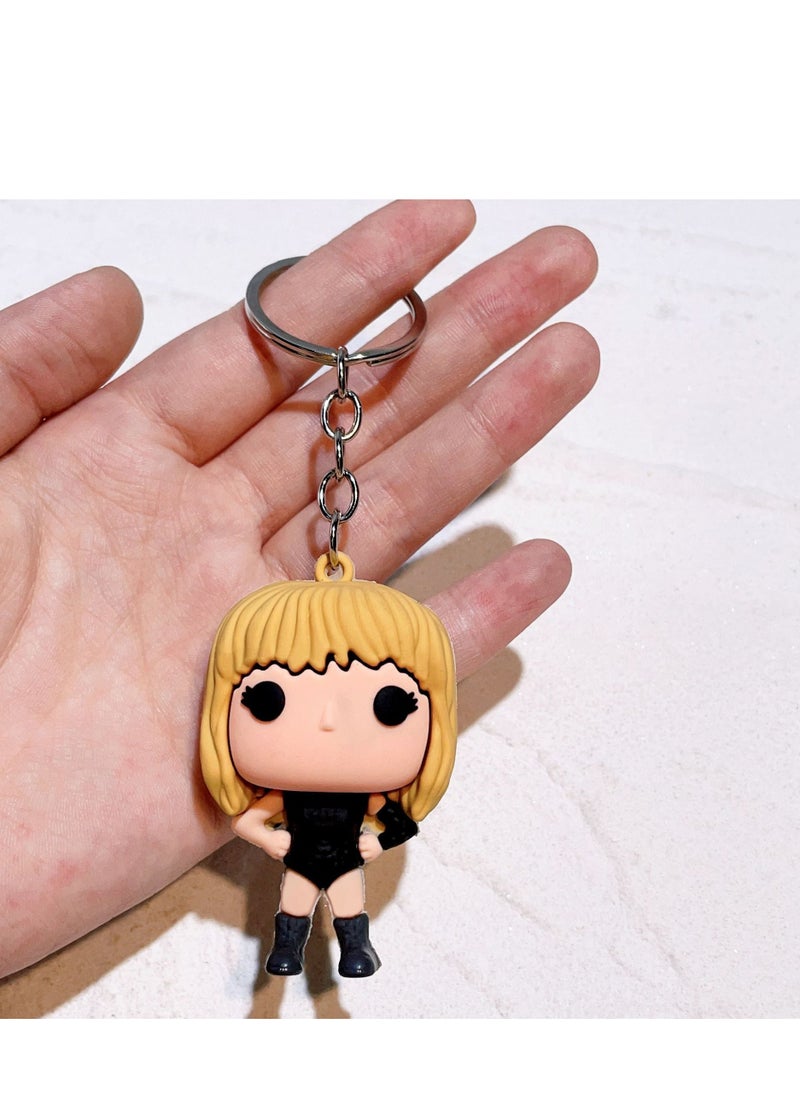 Taylor Swift American Pop Singing Star Taylor Swift Cartoon Keychain 
