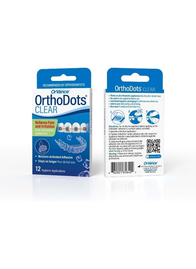 Orvance Orthodots Moisture Activated, Silicone Dental Wax Alternative For Braces (24 Count Clear)  - Image 2