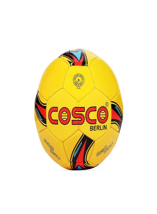 Cosco Polyvinyl Chloride (PVC) Berlin(Yellow) Football, Size 5 (Multicolour) - Image 1