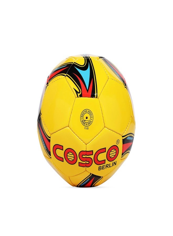 Cosco Polyvinyl Chloride (PVC) Berlin(Yellow) Football, Size 5 (Multicolour) - Image 3