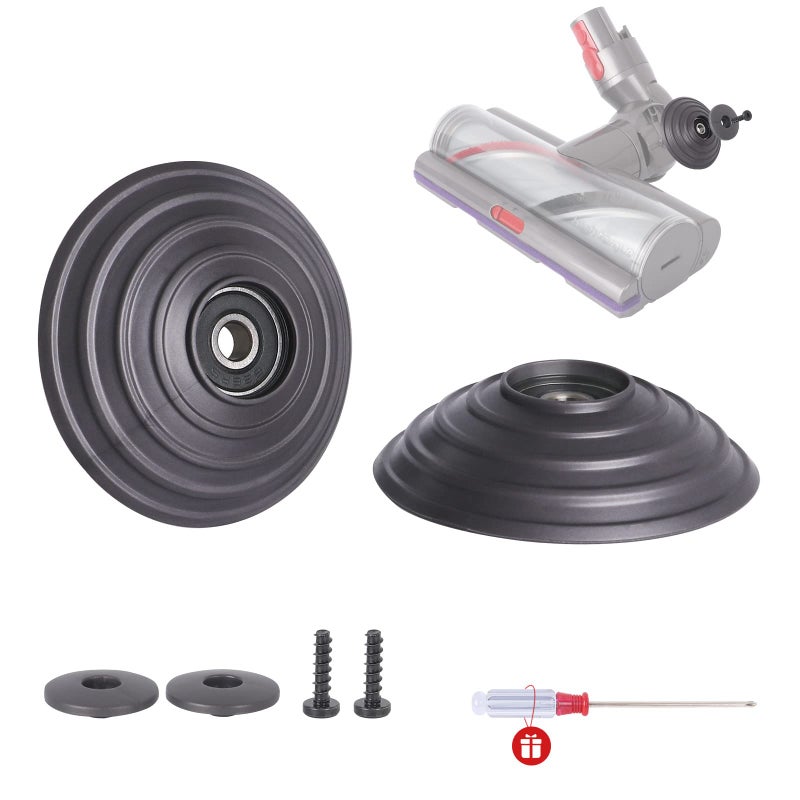 Ball Wheel for 100W High Torque Cleaner Head Compatible with Dyson V10 V11 V15 No 97010005 Vacuum Cleaner VBall Wheel Replacement Parts Ball Wheels with Screwdriver Set Upgraded Matte Finished
