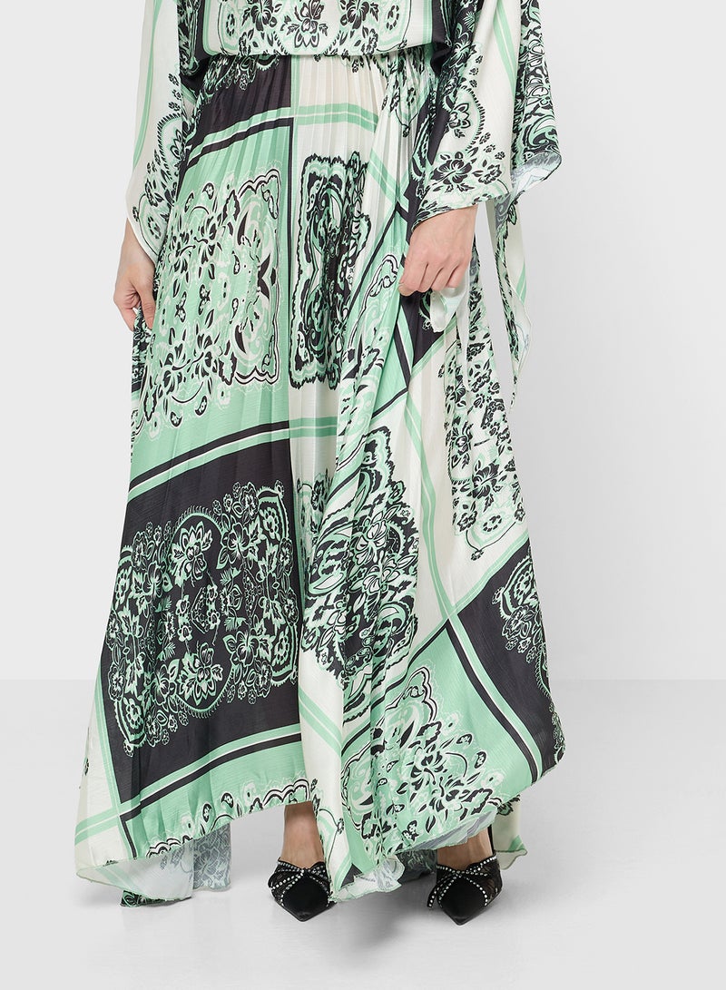 خزانة فستان مطوي بطبعة أحادية اللون - Image 4