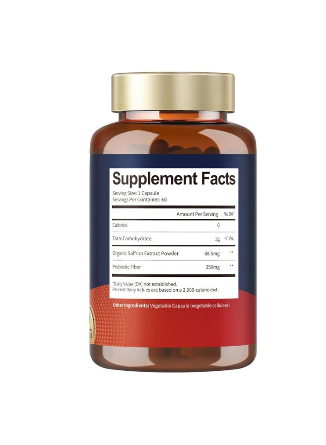 Totaria Organic Happy Saffron Supplements - 100% Organic Saffron Extract 88.5mg per Serving with Crocins, Safranal & Safromotivines for Better Mood, Energy, Eyes, Immunity, Blood, Men & Women, 60 Vegan Caps - Image 5