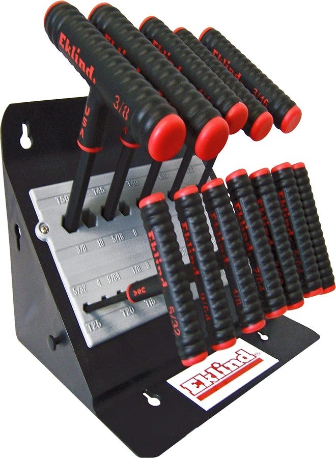 Eklind Tool EKLIND 60614 Power-T Handle Hex Key allen wrench- 11pc set SAE Inch Sizes 5/64-3/8 6in w/Stand - Image 1