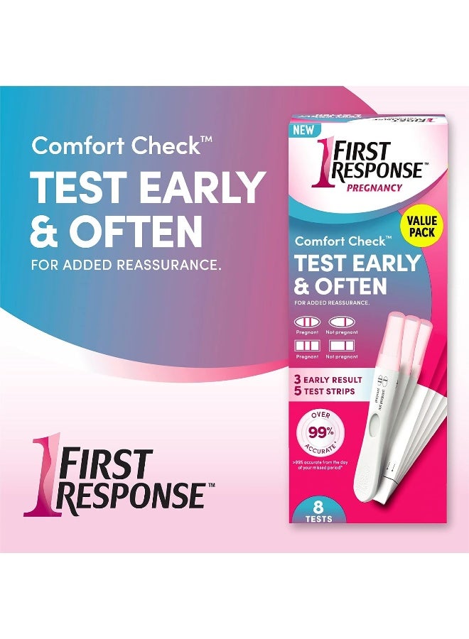 FIRST RESPONSE اختبار الحمل FIRST RESPONSE Comfort Check، 8 عدداً، وردي وأبيض - Image 4