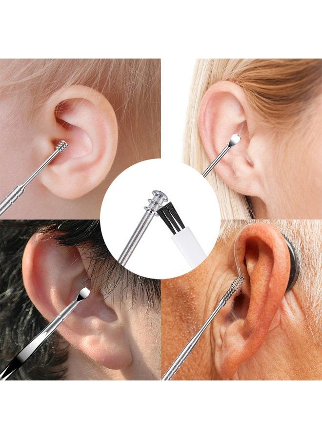 BetyBedy 7 Pcs Ear Pick Earwax Removal Kit, Ear Cleansing Tool Set, Ear Curette Ear Wax Remover Tool with Cleaning Brush and Storage Box, Sliver - Image 5
