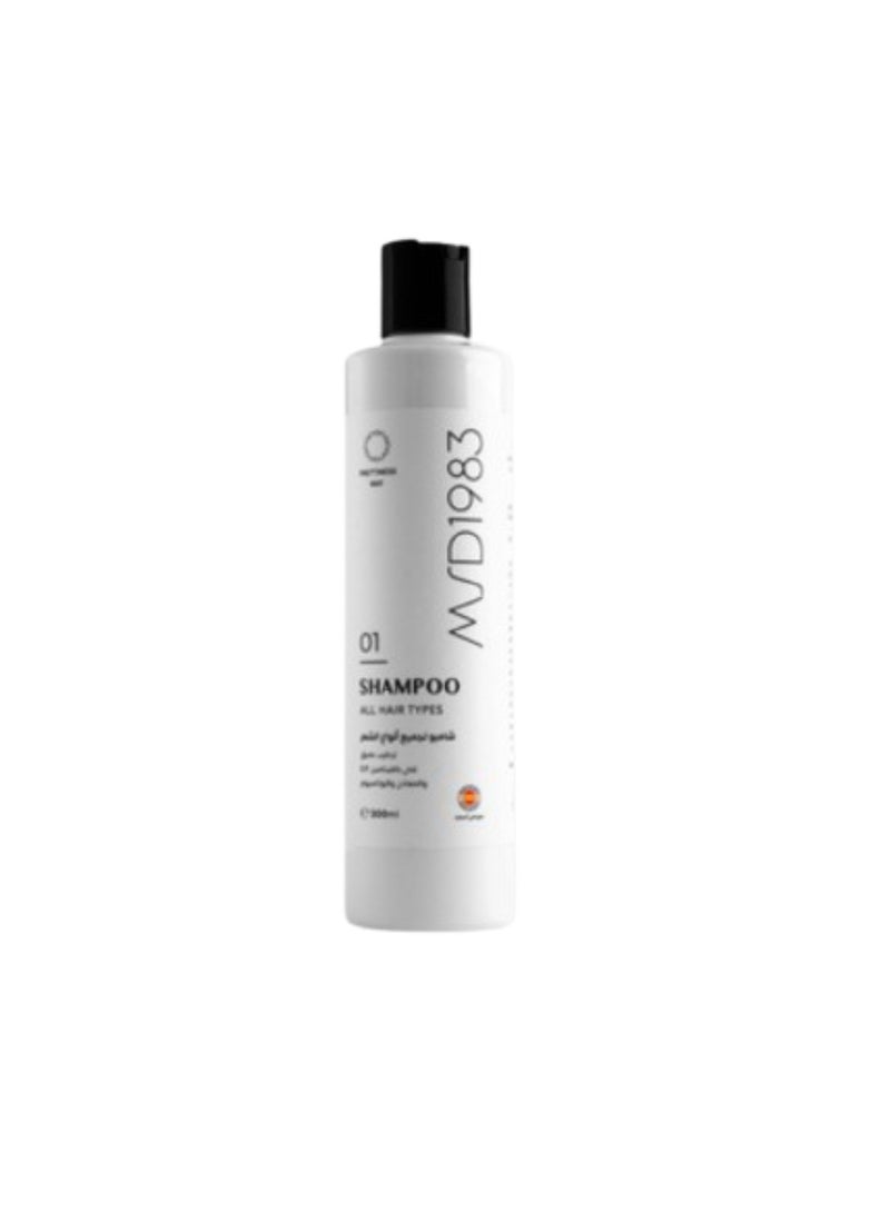 MSD1983 Deep Moisturizing Shampoo with Vitamins E & F – Gentle Cleansing and Natural Shine – 300 ml - Image 1