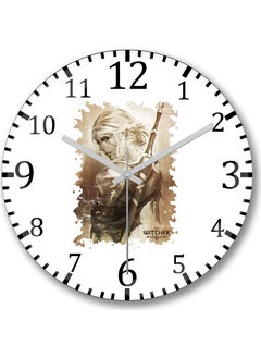 Print Shop Ciri The Witcher Wall Clock Curved Real Glass