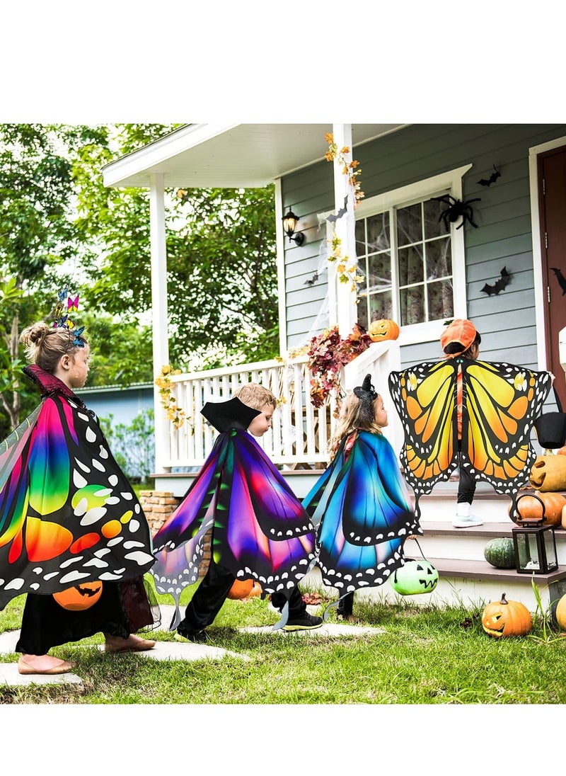 Excefore Butterfly Wings Costume Cape, Fairy Wings Shawl, Fairy Butterfly Wings Sets, Bug Dress-Up Party Favors Toys Gifts, Suitable for Cosplay, Birthday Parties (Blue Purple)  - Image 2