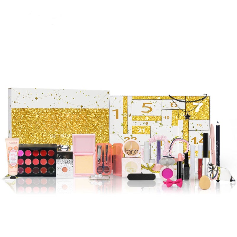Holiday Gift Makeup Set Gift Box   WOW002-black gold - Image 2