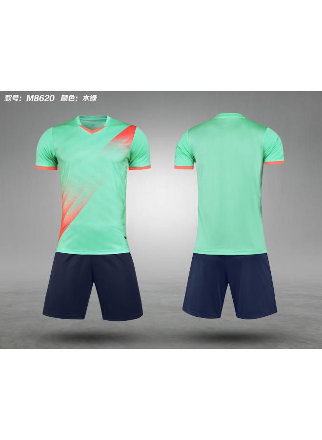 Aqua Green Short Sleeve Football Jersey - Image 1