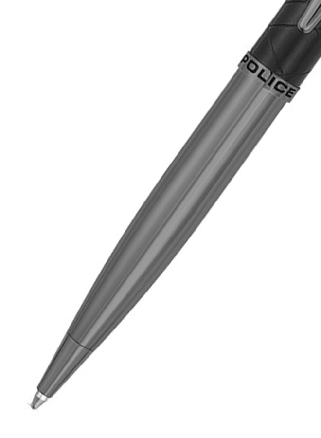 POLICE Collona.2 Black & Dark Grey with Stainless Steel Trims Medium Drill Point Gents Pen 137mm - Image 3