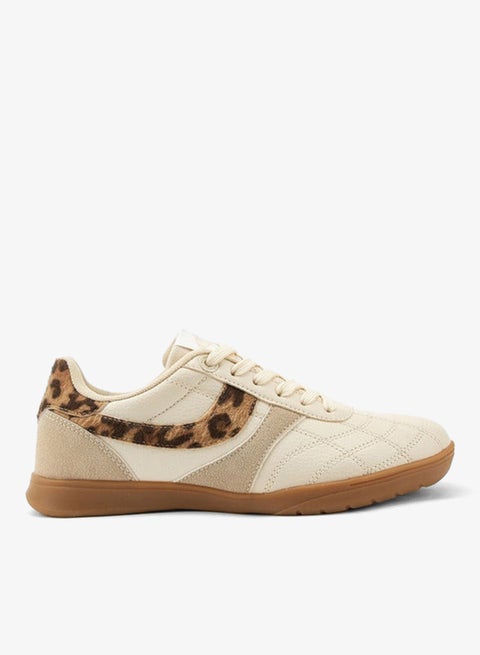 Women's Animal Print Lace-Up Sneakers