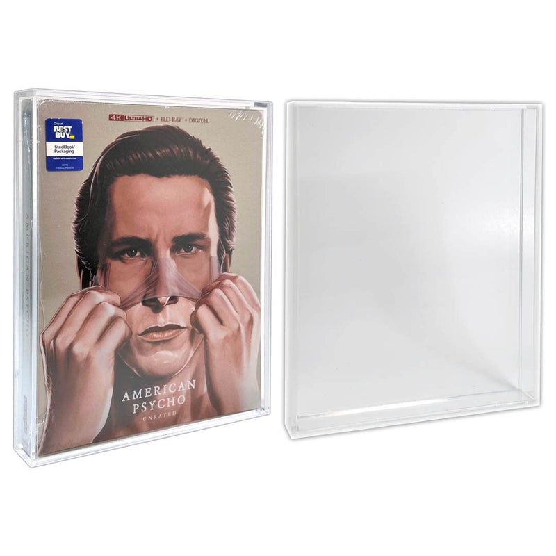 Malko Premium Acrylic Protector Display Case for Steelbook  Slipcover BluRay or 4K UHD Movies  2 Pack