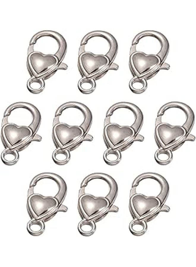 Silver Alloy Lobster Clasps 10Pcs For Jewelry Making DIY Crafts Keychain Bag Accessories - Image 1