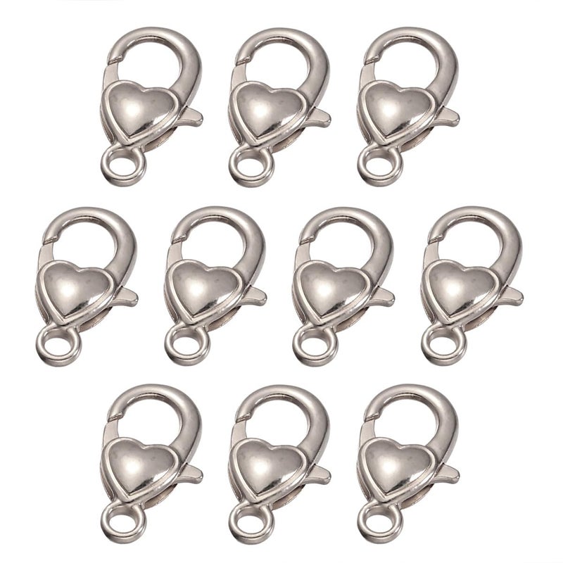 Silver Alloy Lobster Clasps 10Pcs For Jewelry Making DIY Crafts Keychain Bag Accessories - Image 2