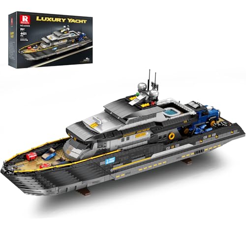 Reobrix Luxury Yacht Building Block Set for Adult 66103 Cruise Ship Building Toy Boat Model Kit Yacht Collectible Display Decorations Gift for Adult Boys Girls Kids 14 4421PCS - Image 1