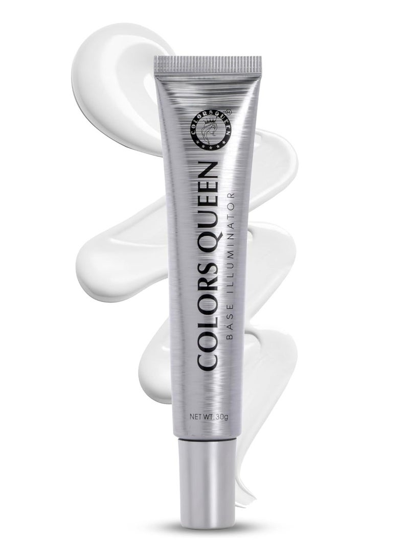 COLORS QUEEN Base Illuminator Highlighter silver Pink 30g Long Lasting Lightweight Luminous Finish Liquid Highlighter Face Makeup Shea Butter Niacinamide  - Image 1