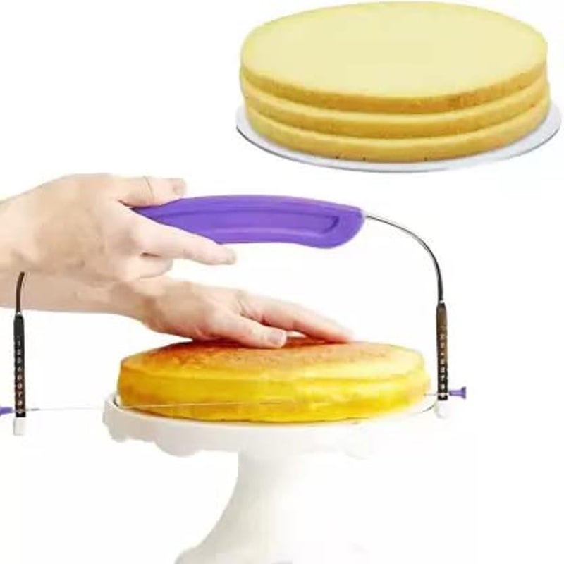 WOW KITCHEN Adjustable Small Cake Leveler Cutter Slicer with Stainless Steel Wires for Professional Baking Tools Pastry Cutter - Image 4