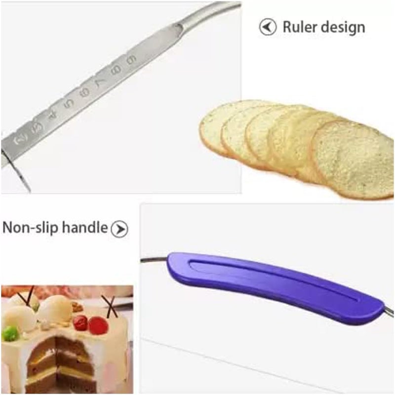 WOW KITCHEN Adjustable Small Cake Leveler Cutter Slicer with Stainless Steel Wires for Professional Baking Tools Pastry Cutter - Image 5