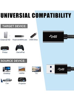 Livx Rope 5gbps Fast Data Transfer USB 3.0 Male to Female Extension Cable Rope Braided 2 Meters  - Image 2