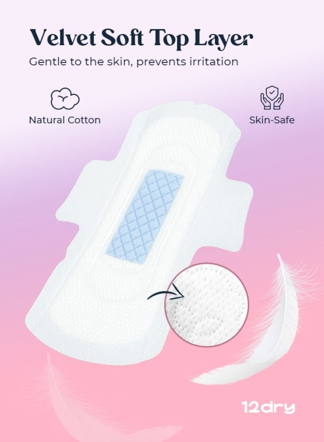 12dry Ultra-Thin Sanitary Pads, 6 Count (350mm, Heavy Flow) – Super Absorbent, Leak-Proof, Odor & Bacteria Protection, Soft & Breathable with AirCool Technology, FDA & FSC Certified - Image 3