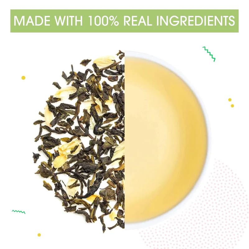 Teabox Premium Darjeeling Green Tea With Jasmine Flowers| 100% Whole Leaf & 0% Bitterness | Green Tea From The Himalayas |Low Caffeine| (3.52Oz) - Image 3