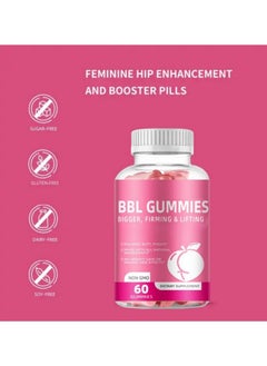 BBL BBL body Curve gummies, hip and bust enlargement booster and Enhancement,Lifting Gummies For Women,Health Support Dietary Supplement 60 Gummies  - Image 3