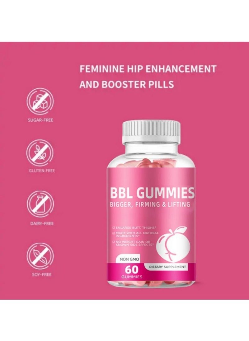 BBL BBL body Curve gummies, hip and bust enlargement booster and Enhancement,Lifting Gummies For Women,Health Support Dietary Supplement 60 Gummies  - Image 3