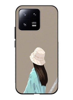 Protective Case Cover For Xiaomi 13 Pro Brown Hat Girl Design Multicolour