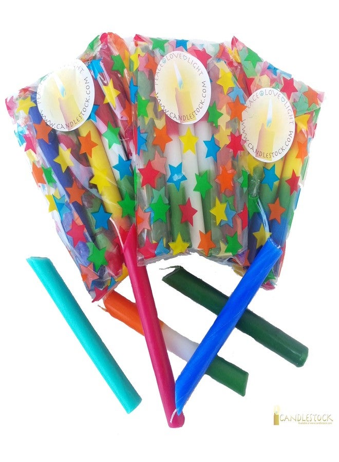 Candlestock Assorted Colors Drip Candle 50 Pack - Image 1